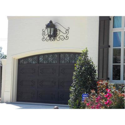 China Modern Style Wrought Iron Automatic Open Garage Doors For Homes for sale