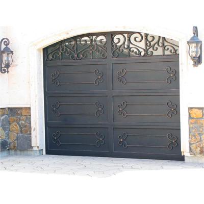 China Modern Wholesale Custom Size Weatherstrip Wrought Iron Garage Door Sectional Sale for sale