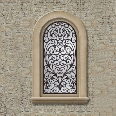 China Fixed Modern Simple Designs Customized Color Security Wrought Iron Decorative Window Grill for sale