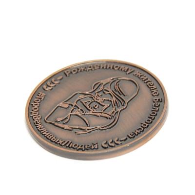 China 2022 Europe Hot Factory Wholesale Artifacts Souvenir Gift Design Your Own Logo Pattern Metal Portrait Customized Coin for sale