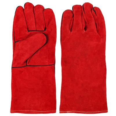 China Anti-smash Amazon Cowhide Gloves Safety Gloves Hot Selling Leather Working Welding Gloves for sale