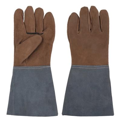 China Anti-smash Leather Safety And Industrial Leather Welding Work Glove for sale