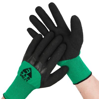 China Anti-smash 2021 new garden latex foam gloves for household and construction with nylon or polyester and black latex for sale