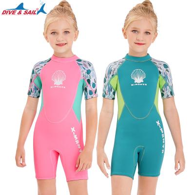 China Factory Direct Children's Wetsuits Surf Wetsuit Short Child UV Protection Diving Neoprene One-Piece Sleeve Swimsuit for sale