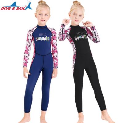 China 2022 Child Fashion Style Kids Wetsuit Suits Small Full Suits Boys Girls Neoprene Swimsuit UV Protection Long Sleeve Wetsuits for sale