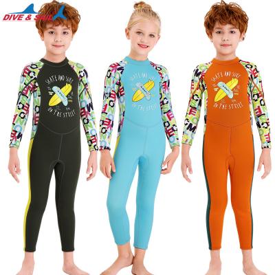 China Child Kids Girls Swimwear Clothes Neoprene Suit Kids Wetsuits Diving Suit For Kids 2mm Wetsuits Hot Girls for sale