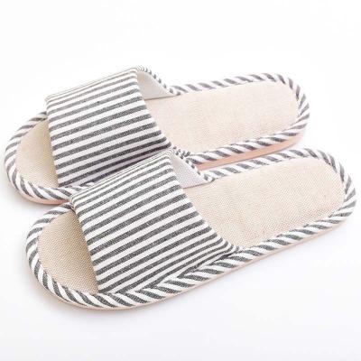 China Damping Multi Style Female Spring Slippers Home Summer Indoor Men's Canvas Sandals Women Autumn Couples Guests Unisex Linen Casual Slides for sale