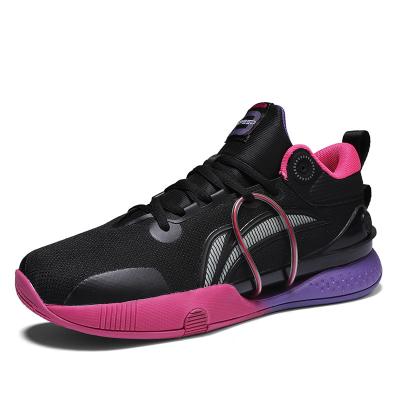 China Fashion Trend High Top Sneakers Lightweight Outdoor Breathable Sports Sneakers Basketball Shoes For Men for sale