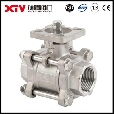 China Elektrische actuator 3PC ISO 5211 kogelklep voor drijvende structuur Te koop