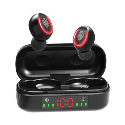 China Waterproof Mini LED Display Noise Canceling True Stereo Earphone BT5.0 Wireless TWS Earbuds for sale