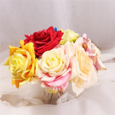 China Wedding Decoration F-1189 Factory Wholesale Artificial Flowers Rose Heads 12cm Decoration for sale