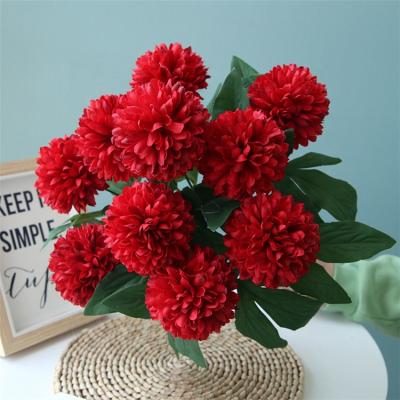 China Valentine S-1128 Factory Direct Artificial Chrysanthemum 10-Bifurcate Flower Bouquet For Wedding Decoration for sale