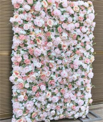 China Wedding Artificial Austin Rose Orchid Flower Wall Backdrop New Style Peony Wedding Decoration F-1372 for sale