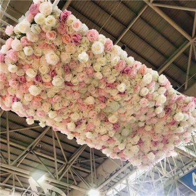 China Wholesale Wedding Decoration H080 Factory Artificial Flower Wall Cloth Panel Flower Wall For Wedding Decoration for sale