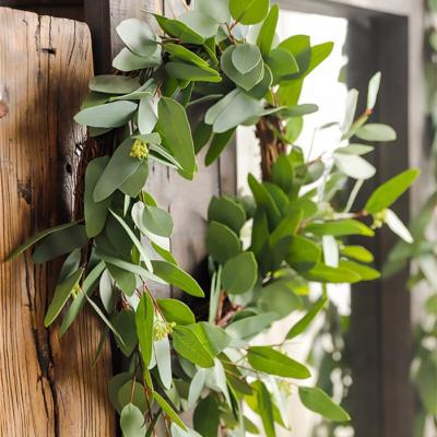 China Wedding Decoration F-3172 Artificial Eucalyptus Wholesale Eucalyptus Leaves Greenery Garland for sale