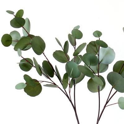 China V-3137 Real Touch Durable Latex Artificial Plants Branch Leaves Eucalyptus For Wedding Decoration for sale