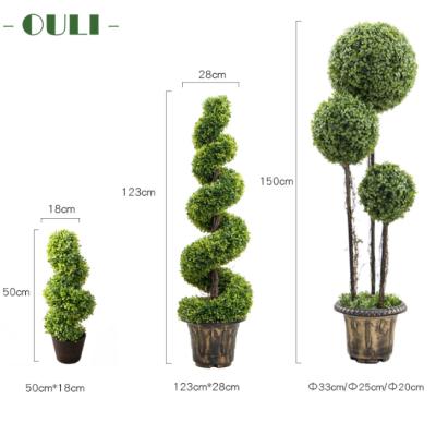 China O-4002 Milan Plant Eco-friendly Artificial Pot Grass Bonsai Eucalyptus for Home Decoration and Hotel Decoration for sale