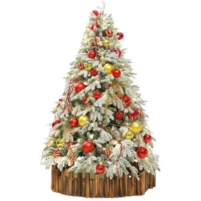 China S-3328 Wholesale Home Decoration Xmas Ornament Pine PVC Outdoor Snowfall Artificial Christmas Tree Large for sale