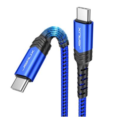 China Video Game Player JSAUX USB C Cables To USB C 3.1 Gen 2 10Gbps 100W , Custom 5A USB C Cable Nylon Braided Flex Cable for sale