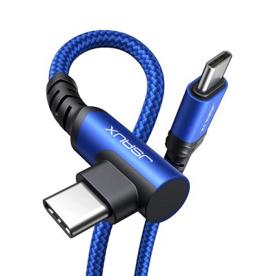 China Type C Video Game Player JSAUX USB Charger Tie Down 60W USB C Cable Nylon Braided Angle Compatible Fast Charging Cable To USB C Cable for sale