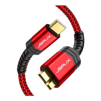 China COMPUTER JSAUX USB C to Micro B3.0 Hard Drive External Cable , Flex Charger Nylon Braided Cord Compatible Cable for sale