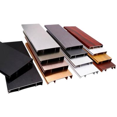 China Manufacturer aluminum alloy skirting board button style decoration line 6cm yuelaimei modern skirting board for sale