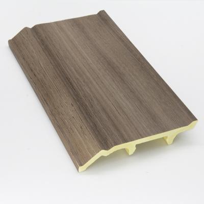 China 10cm Modern Wooden Yuelaimei c Plasti Compounds Skirting Board Baseboard Molding Floor Tiles Accessories for sale