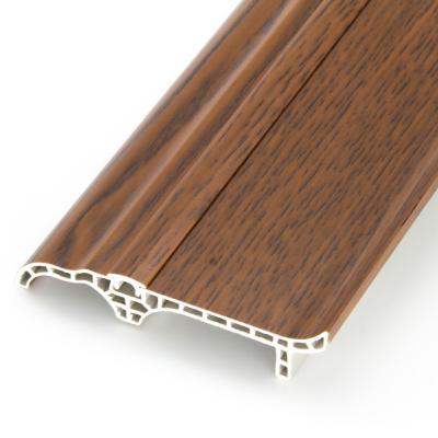 China 8cm modern yuelaimei skirting board from manufacturer wood-plastic plinths plastic wood pvc edging skirting board for sale