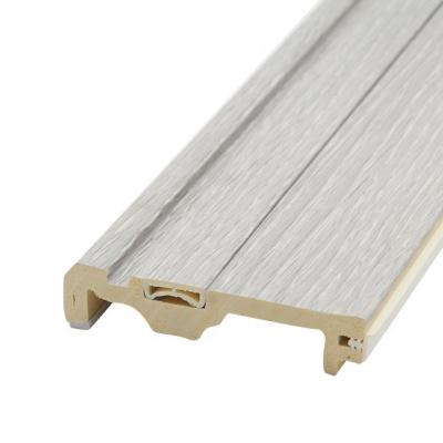 China 7.5cm modern yuelaimei skirting board plastic skirting board kitchen panel pvc wooden profile manufacturer for sale