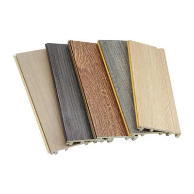 China 7.5cm modern yuelaimei skirting board wood-plastic pvc skirting board decoration waterproof molding line maker for sale