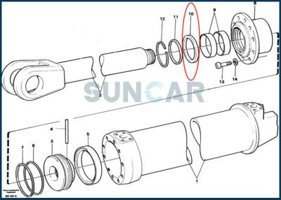 China Des Kolben-VOE4833156 4833156 Rod Seal Fors SUNCARSUNCARVOLVO L160 Hebemaschinen-Zylinder des Aufzug-Zylinder-A30C zu verkaufen