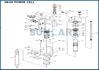 China D4691500 de Hydraulische Hoge Prestaties van Kit Fits HK40 van de Brekerdienst Te koop