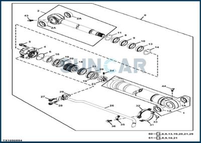 China AT264439 Eimer-Zylinder-Siegel-Kit für DEERE Bagger-Eimer-Zylinder 270CLC 2554 270LC zu verkaufen