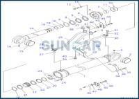 China 707-98-77210 7079877210 Bucket Cylinder Seal Repair Kit Fits PC1100-6 KOMATSU for sale