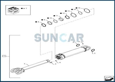 China 47773169 Lift Cylinder Seal Repair Kit fits CNH 921G 1021G 1121F 1121G for sale