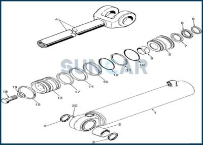 Cina Riparazione Kit Fits Wheel Loader 721D 621G della guarnizione del cilindro di direzione 8605261 in vendita