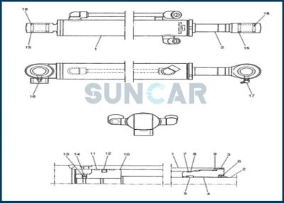 China Rollsiegel-Reparatur-Kit For-FALL CX14 der Räumschaufel-PE01V00004R100 zu verkaufen