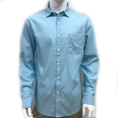 China Anti-pilling HIGH QUALITY camisa de Rio OEM blue wholesale popular leisure vacation men's cotton shirt for sale