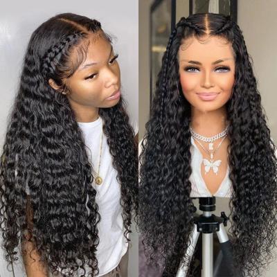 China Cheap Water Wave Whloseale Full Hd Lace Front Wig Vonders. Virgin Human Hair Raw Natural Transparent Lace Front Wig for sale