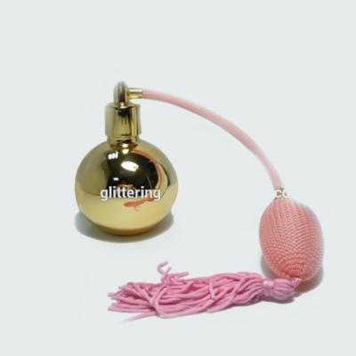 China Personal Care 100ml Round Shape Perfume Glass Bottle With Bulb Spray Atomizer for sale