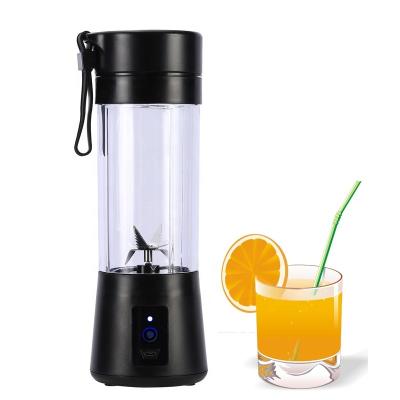 China Factory Price Outdoor 380ml Fruit Juicer Portable Handheld Blender 6 Blades Usb Juicer Shake To Go Manual Bottle Fruit Juicer Cup for sale