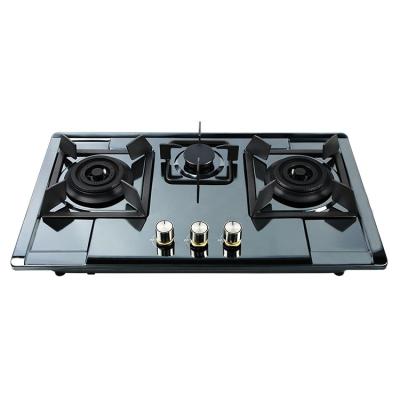 China Luxury Hot Sell table gas stove stand kitchen appliance tempered glass built in gas stove for sale