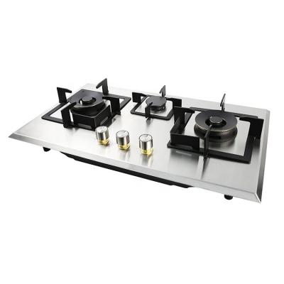 China Luxury Gas stove Stainless steel hot sale Built in gas stove 3 burners Industrial gas stove for sale