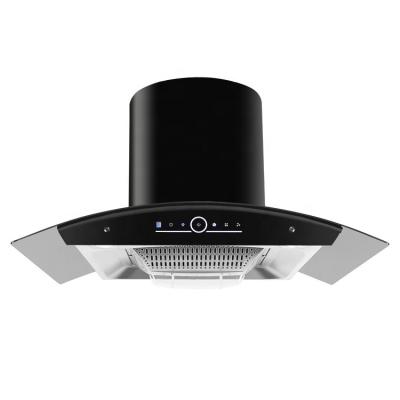 China Car New Design Arc-Shaped Smoke Extractor Kitchen Cooker Chimney Hood With Led Display for sale