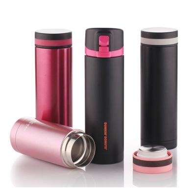 China 2021 PORTABLE New Stainless Steel Cute Insulated Water Bottle Themos Vacuum Flask Water Bottle Flip Top Flask for sale