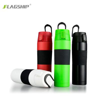 China Cute Business Double 304 Stainless Steel Sports Water Bottle With Flip Lid for sale