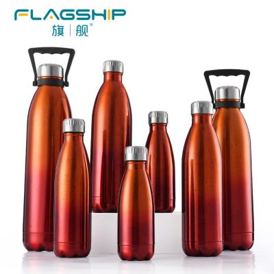 China PORTABLE Stainless Steel 260ML Double Wall Vacuum Water Bottle Cola Shape Sublimation Sport Bottle With Steel Lip for sale