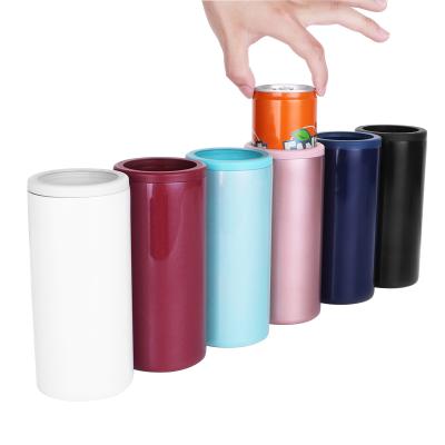 China Best Selling Stainless Steel 12oz PORTABLE Double Wall Beer Bottle Can Cooler Set Beer Can Cooler Sleeve for sale