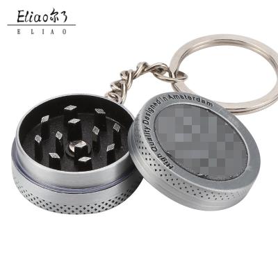 China Factory New Arrival Yiwu Erliao Direct 2 Layers Grinder Eco-friendly Mini Grinder Tobacco Drop Shipping Herb Grinder 30mm for sale