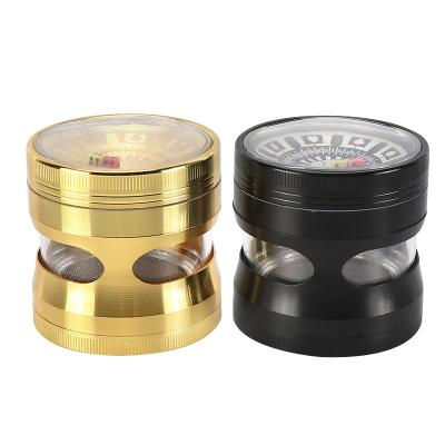 China Tobacco Eliao Grinding Style New Zinc Alloy Herb Crusher Thin Waist Herb Grinder Superior Wholesale 4 Layer Crusher Grinder for sale